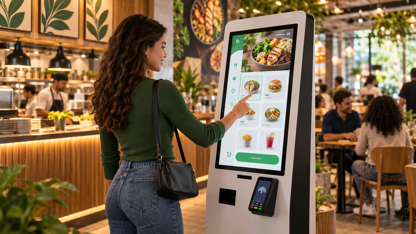 Totem de autoatendimento para pedidos em restaurantes