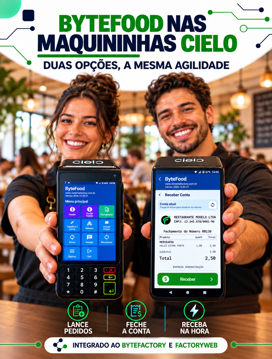ByteFood nas maquininhas Cielo