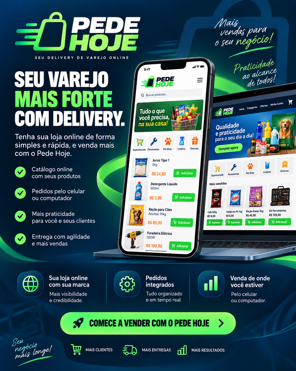 Pede Hoje, plataforma de delivery para o varejo